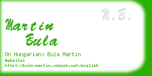 martin bula business card